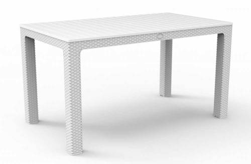 80x140 Rattan Trend Lux Table With Glass