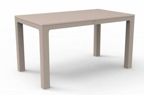 80x140 Rattan Trend Lux Table With Glass