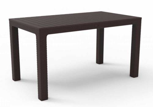 80x140 Rattan Trend Lux Table With Glass