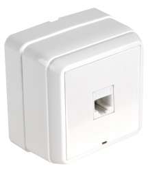 Bron S/M Data Socket 1*Rj45 (Cat5) White - Thumbnail