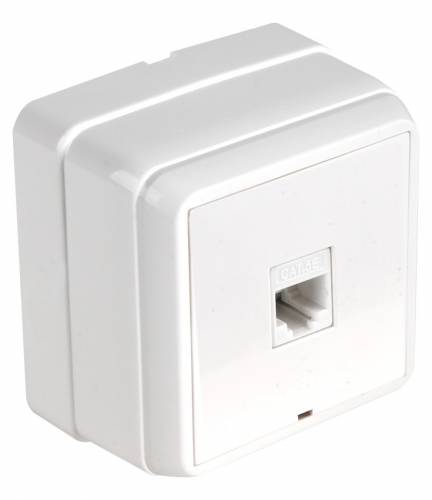 Bron накладная розетка компютр 1*RJ45 (CAT5) белая