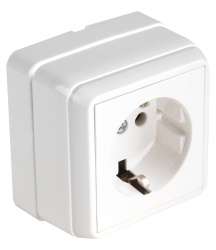 Bron S/M Earthed Socket White - Thumbnail