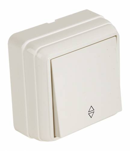 Bron S/M One Gang Two Way Switch (Va-Et-Vient) White