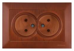 Candela Double Socket Non-Earthed Porcelain White - Thumbnail