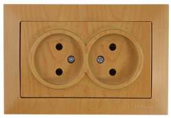 Candela Double Socket Non-Earthed Porcelain White - Thumbnail