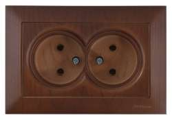 Candela Double Socket Non-Earthed Porcelain White - Thumbnail