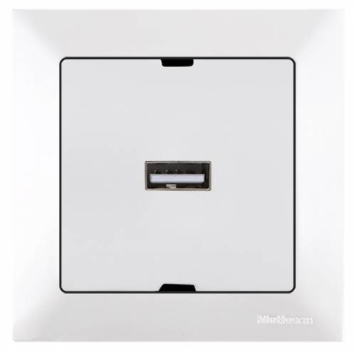 Candela USB Charge Socket White