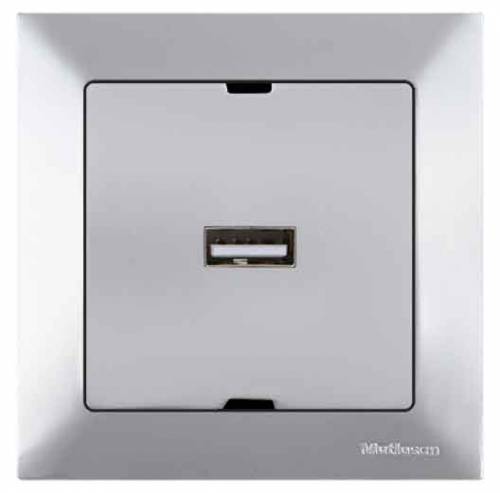 Candela USB Charge Socket White