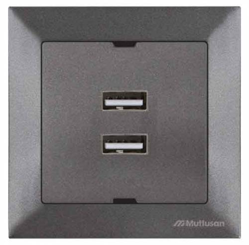 Candela USB Charge Two Socket White