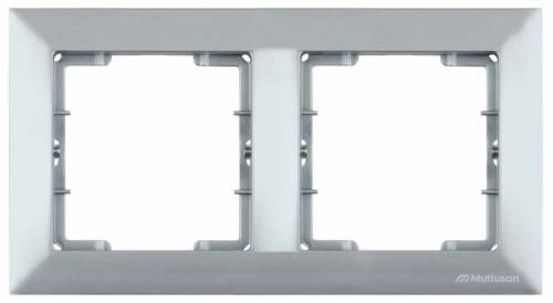 Candela White 2 Gang Horizontal Frame