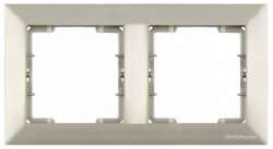 Candela White 2 Gang Horizontal Frame - Thumbnail