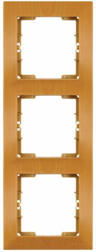 Candela White 3 Gang Vertical Frame