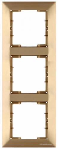 Candela White 3 Gang Vertical Frame