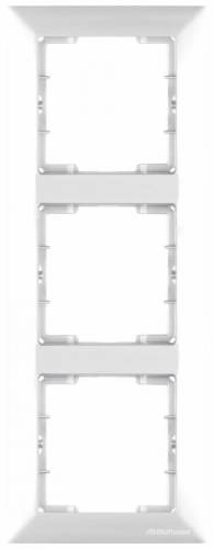 Candela White 3 Gang Vertical Frame