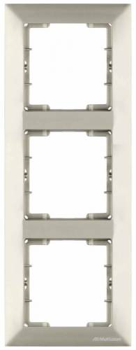 Candela White 3 Gang Vertical Frame