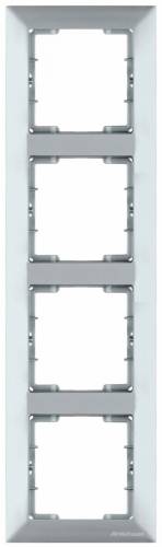 Candela White 4 Gang Vertical Frame