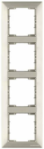 Candela White 4 Gang Vertical Frame