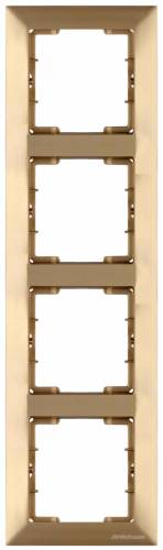 Candela White 4 Gang Vertical Frame