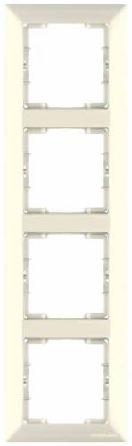 Candela White 4 Gang Vertical Frame