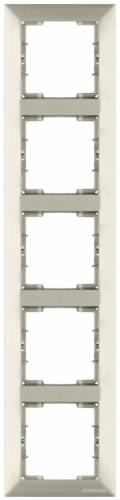 Candela White 5 Gang Vertical Frame