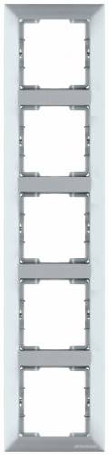 Candela White 5 Gang Vertical Frame