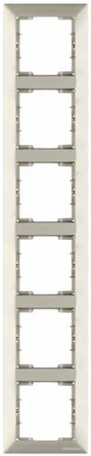 Candela White 6 Gang Vertical Frame