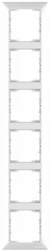 Candela White 6 Gang Vertical Frame