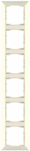 Candela White 6 Gang Vertical Frame