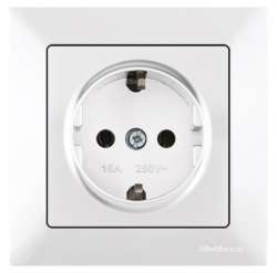 Candela White Earthed Socket Outlet - Thumbnail