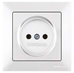 Candela White Socket Outlet Non-Earhed - Thumbnail