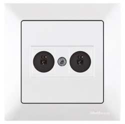 Candela White Speaker Socket with Screw - Thumbnail