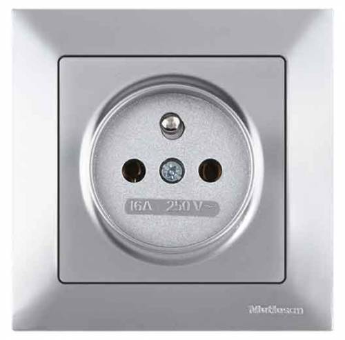 Candela White UPS (French) Socket (Eathed Socket with Pin)