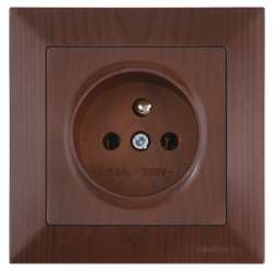 Candela White UPS (French) Socket (Eathed Socket with Pin) - Thumbnail