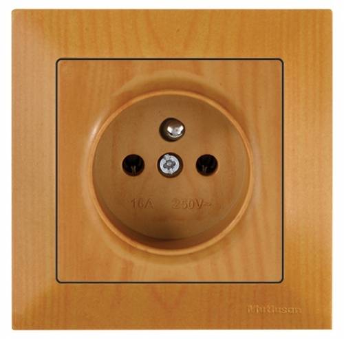 Candela White UPS (French) Socket (Eathed Socket with Pin)