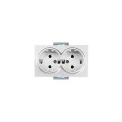 Daria Double Earthed Socket White - Thumbnail