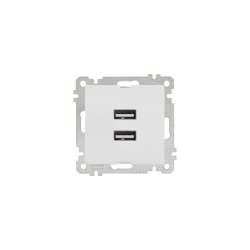 Daria Double Usb Charge Socket White - Thumbnail