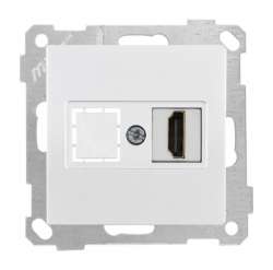 Data Socket 1*HDMI Socket (mech+plate) White - Thumbnail