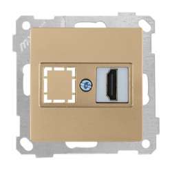 Data Socket 1*HDMI Socket (mech+plate) White - Thumbnail