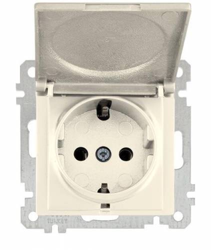 Earthed Socket with Cover White