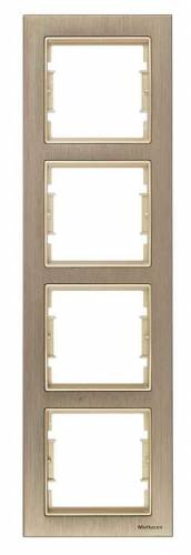 Elitra Ale 2 Gang Vertical Frame Satin-Satin