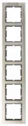 Elitra Metal 2 Gang Vertical Frame Stainless Steel-Silver - Thumbnail