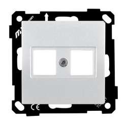 EP - Data Socket 2*RJ45 (Without Connector) White - Thumbnail