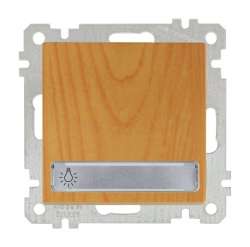 Illuminated 1 G 1 W Switch With Label (Push Plate) White with Screw - Thumbnail