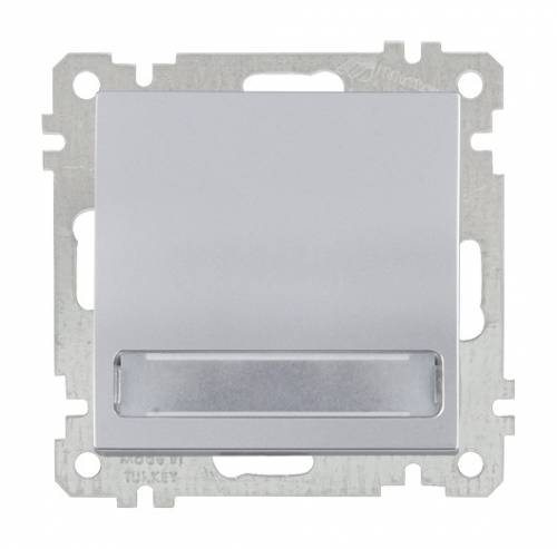 Illuminated 1 G 1 W Switch With Label White with Screw