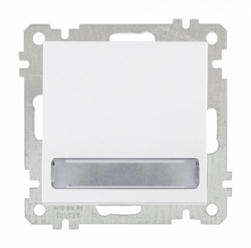 Illuminated 1 G 1 W Switch With Label White with Screw