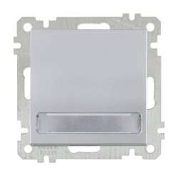 Illuminated 1 G 1 W Switch With Label White with Screw - Thumbnail