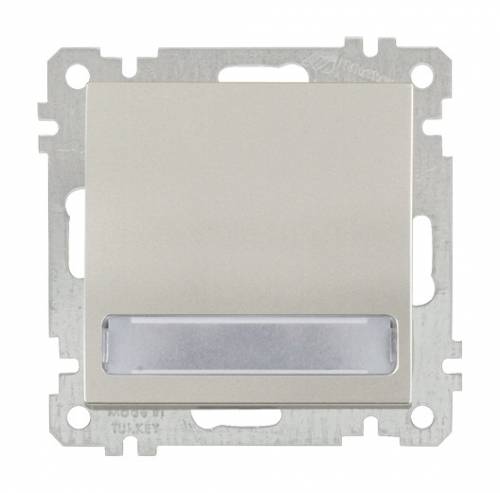 Illuminated 1 G 1 W Switch With Label White with Screw