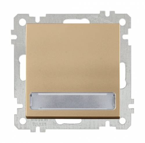 Illuminated 1 G 1 W Switch With Label White with Screw