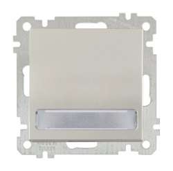 Illuminated 1 G 1 W Switch With Label White with Screw - Thumbnail