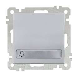 Illuminated One Gang One Way Switch (Push Plate) White 12V - Thumbnail